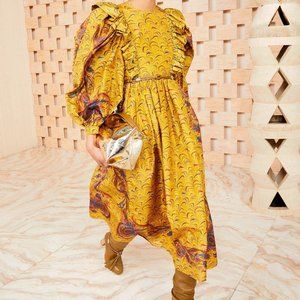 Ulla Johnson Rosina Dress in Tigers Eye Size 4